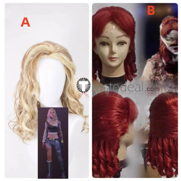 Dead by Daylight Kate Denson Sally Smithson The Nurse Killer Red Blonde Prestyled Cosplay Wig