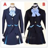 Kiznaiver Noriko Sonozaki Blue Black Uniform Cosplay Costume