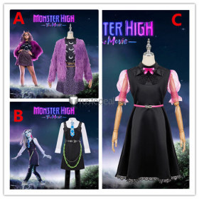 Monster High The Movie Draculaura Clawdeen Wolf Frankie Stein Cosplay Costume