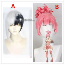 Dr. Stone Homura Momiji Gen Asagiri Silver White Black Pink Cosplay Wig