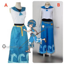 Pokemon Sun and Moon Trial Captain Lana Blue Cosplay Costume