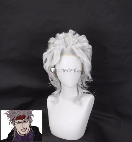 Jojo's Bizarre Adventure Jodio Joestar Yoshikage Kira Dio Brando Grey Blonde Cosplay Wig