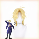 Jojo's Bizarre Adventure Dio Brando Young Blonde Prestyed Cosplay Wig
