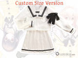 Kimi to Kanojo to Kanojo no Koi Mukou Aoi Miyuki Sone White Black School Uniform Yellow Cardigan Cosplay Costume 2