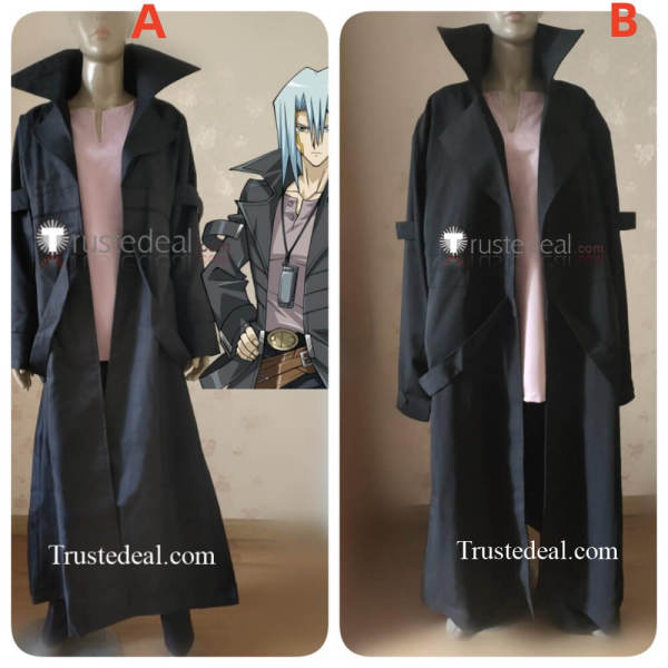 YuGiOh 5D's Kalin Kessler Kyosuke Kiryu Human Black Coat Cosplay Costume