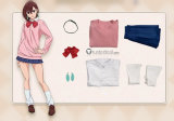 Dandadan Momo Ayase Pink Sweater Cosplay Costume