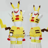 Pokemon Gijinka Alolan Vulpix Espeon Pikachu Fluffy Jumpsuit Bunny Suit Yellow Cosplay Costume