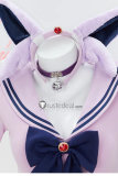 Pokemon Gijinka Eevee Espeon Fluffy Jumpsuit Bunny Sailor Suit Purple Cosplay Costume