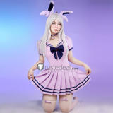 Pokemon Gijinka Eevee Espeon Fluffy Jumpsuit Bunny Sailor Suit Purple Cosplay Costume