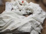 Super Mario Bros Princess Boo Booette White Lolita Dress Cosplay Costume