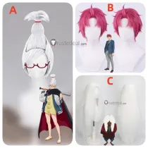Dandadan Jin Enjoji Jiji Turbo Granny Seiko Ayase White Pink Cospay Wig