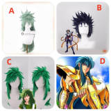 Saint Seiya Kraken Isaak Phoenix Ikki Andromeda Shun Aquarius Camus Blue Green Prestyled Cosplay Wig