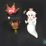 Super Mario Bros Princess Boo Booette White Thickened Hair Cosplay Wig