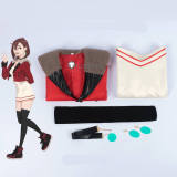Dandadan Momo Ayase Casual Red Coat Seiko Ayase Cosplay Costume