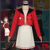 Dandadan Momo Ayase Casual Red Coat Seiko Ayase Cosplay Costume