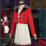 Dandadan Momo Ayase Casual Red Coat Seiko Ayase Cosplay Costume