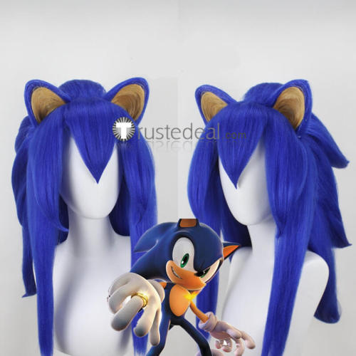 Sonic The Hedgehog Blue Prestyled Cosplay Wig