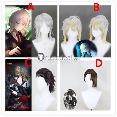 Limbus Company Gregor Faust Silver Brown Styled Cosplay Wig