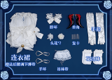 (BFM) ChuShouMao Genshin Impact Ganyu Doujin Fanart Wedding Lolita Cosplay Costume