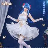 ChuShouMao Genshin Impact Ganyu Doujin Fanart Wedding Lolita Cosplay Costume