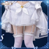 (BFM) ChuShouMao Genshin Impact Ganyu Doujin Fanart Wedding Lolita Cosplay Costume