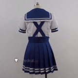 Vtuber Virtual YouTuber Minato Aqua Sailor Blue White Cosplay Costume 2