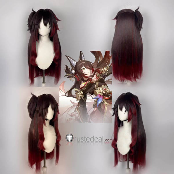 Commission Honkai Star Rail Feixiao Fugue Tingyun Sampo Blue Silver Ponytail Prestyled Cosplay Wig