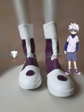 Hunter X Hunter Killua Zoldyck Purple Brown Cosplay Shoes Boots