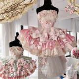 Poshepose Bunny Rabbit Dance Pink Green Lolita Dress Official