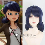 Commission Miraculous World Paris Tales of Shadybug and Claw Noir Shadybug Evil Ladybug Blue Black Red Styled Cosplay Wig Season 6