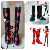 Miraculous Tales of Ladybug Season 6 Chat Noir Cat Noir Rabbit Noir Ladybug Shadybug Evil Red Black Cosplay Shoes Boots