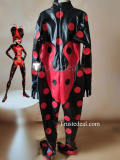 Miraculous World Paris Tales of Shadybug and Claw Noir Shadybug Evil Black Red Bodysuit Cosplay Costume