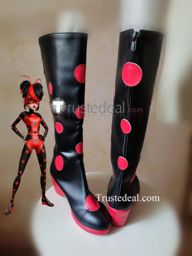 Miraculous Tales of Ladybug Season 6 Chat Noir Cat Noir Rabbit Noir Ladybug Shadybug Evil Red Black Cosplay Shoes Boots