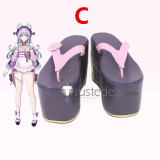 Genshin Impact Yumemizuki Mizuki Varesa Pink Cosplay Shoes Geta Boots