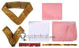 One Piece Alabasta Princess Nefertari Vivi Pink White Cosplay Costume
