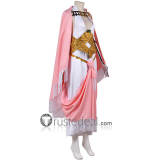 One Piece Alabasta Princess Nefertari Vivi Pink White Cosplay Costume