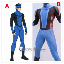 Invincible Season 3 Mark Grayson Black Blue Superhero Bodysuit Cosplay Costume