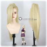 Naruto TenTen Yamanaka Ino Blonde Brown Ponytail Styled Cosplay Wig