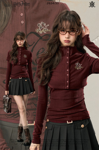 Kyouko & Harry Potter Collaborated Fake Two Pieces Top wear