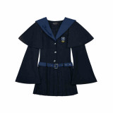 Kyouko & Harry Potter Co-signed Sailor Collar Dress with Detachable Cape