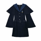 Kyouko & Harry Potter Co-signed Sailor Collar Dress with Detachable Cape