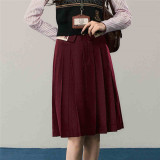Kyouko & Harry Potter Collaborated Stripe Long Sleeves Blouse and Pleated Skirt