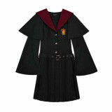 Kyouko & Harry Potter Co-signed Sailor Collar Dress with Detachable Cape