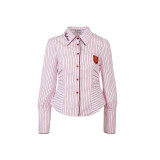 Kyouko & Harry Potter Collaborated Stripe Long Sleeves Blouse and Pleated Skirt