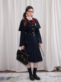 Kyouko & Harry Potter Co-signed Sailor Collar Dress with Detachable Cape