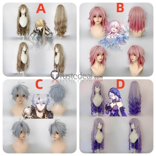 Honkai Star Rail HSR Black Swan Phainon March 7th Luocha Styled Cosplay Wig