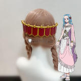 One Piece Alabasta Princess Nefertari Vivi Pink White Cosplay Costume