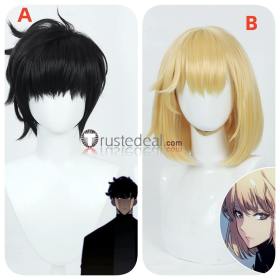 Solo Leveling Cheng Xiaoyu Sung Jin-Woo Cha Hae-In Blonde Black Cosplay Wig