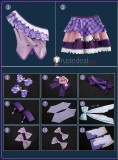 Kimi to Idol Pretty Cure Shigure Kokoro Cure Kyun-Kyun Purple Cosplay Costume