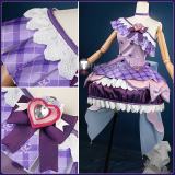 Kimi to Idol Pretty Cure Shigure Kokoro Cure Kyun-Kyun Purple Cosplay Costume